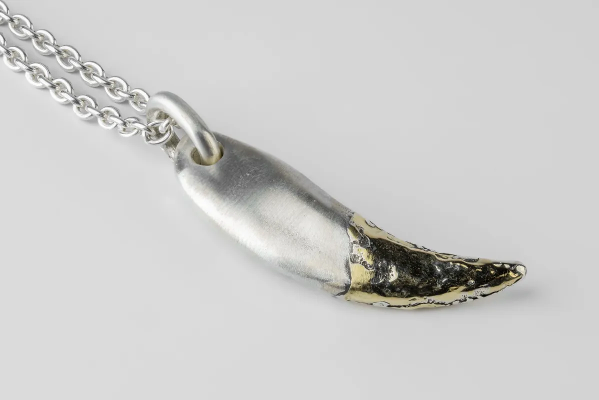 Leopard Tooth Necklace Ghost (Lower Fang, Tip Fused, MA18K) sold by Parts of Four
