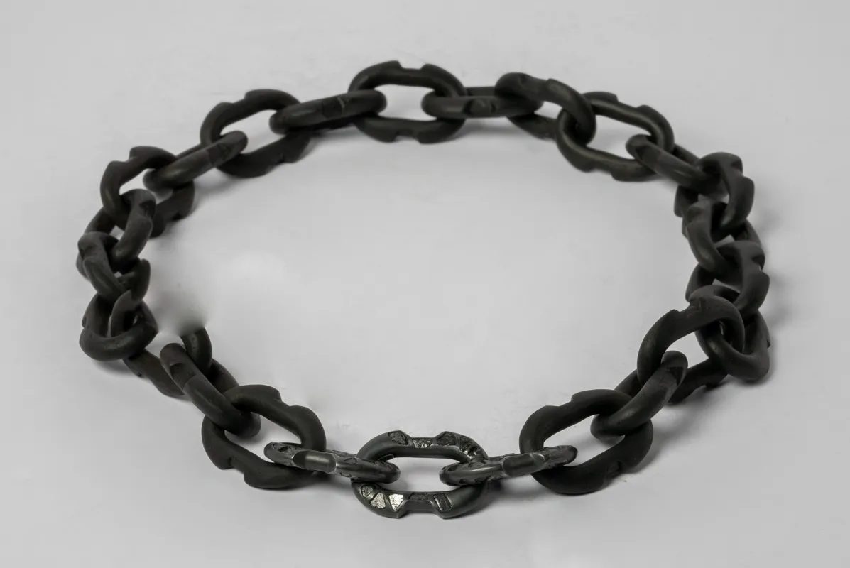 Infinity Chain Necklace (Mega Pavé, 50cm, Small Deco Links, Black Diamond Fragment, KU+KA+KFRDIA) sold by Parts of Four