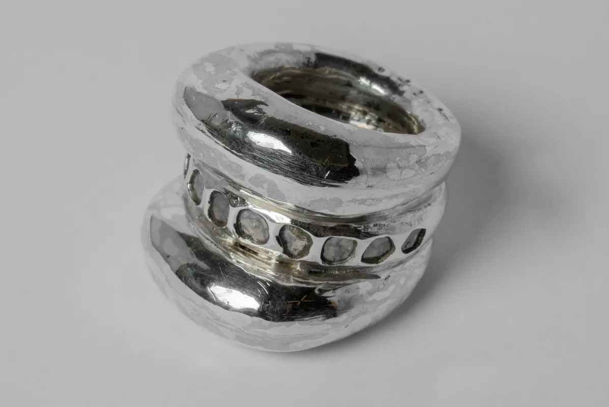 Stack Ring (Mountain Spacer, Mega Pavé, PA+DIA) sold by Parts of Four
