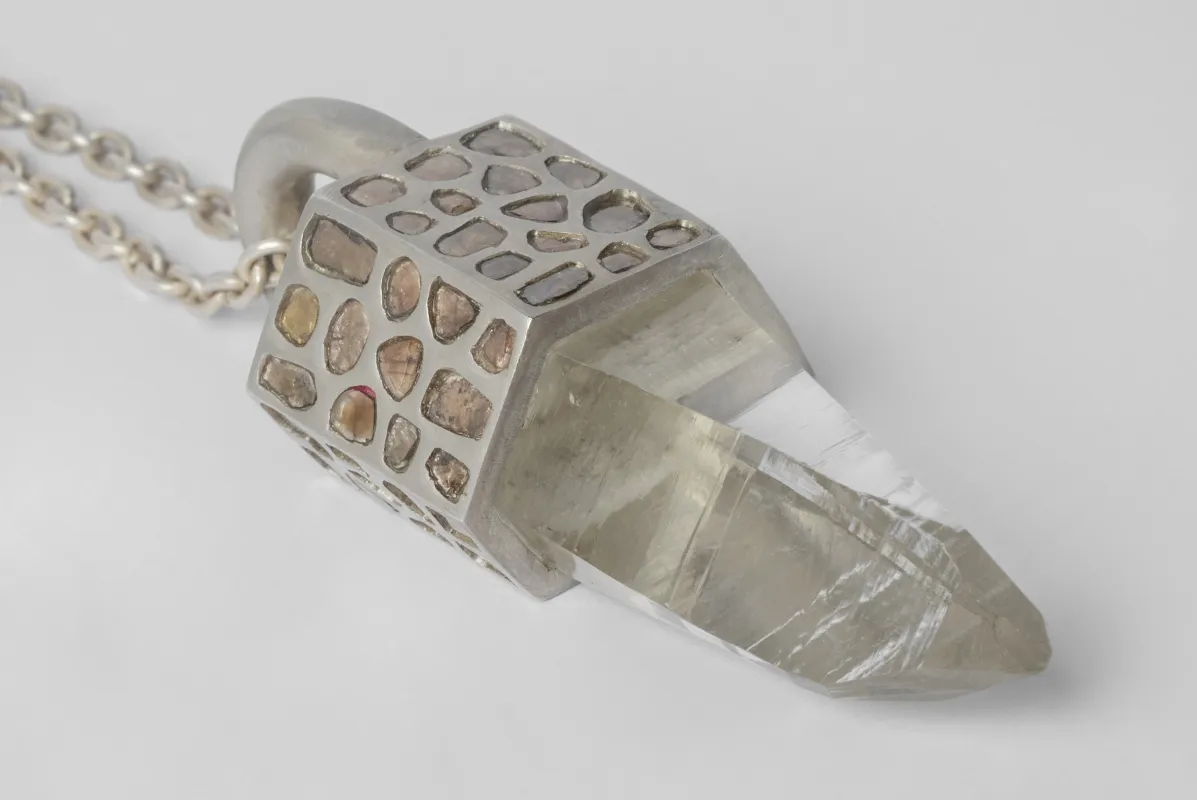 Talisman Necklace (Mega Pavé, Lemurian Quartz, DA+LEM+DIA) sold by Parts of Four
