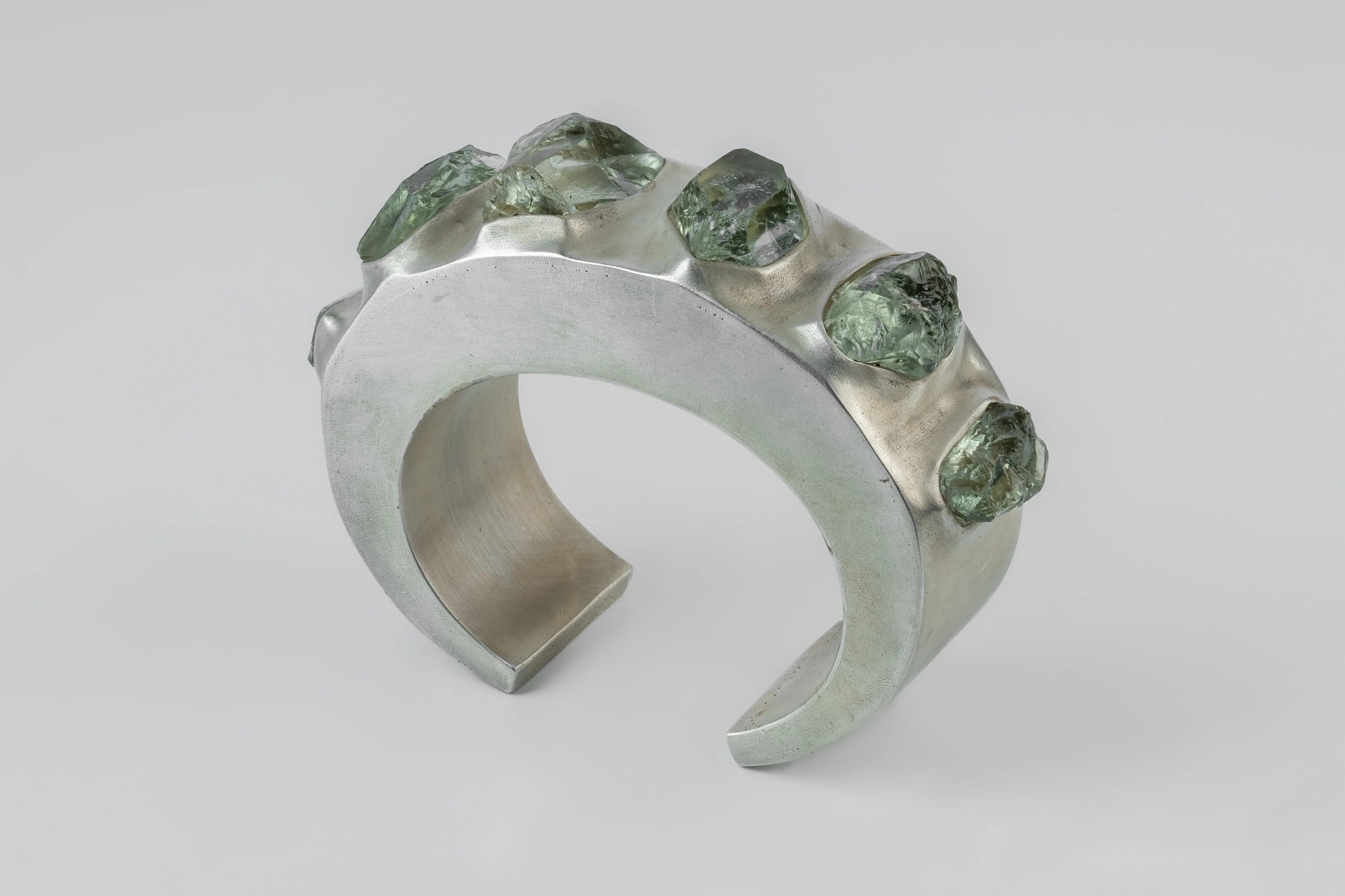 Crescent Bracelet (Terrestrial Surfaced, Green Amethyst, 30mm, AS+MA+GAM) sold by Parts of Four product image thumbnail 2