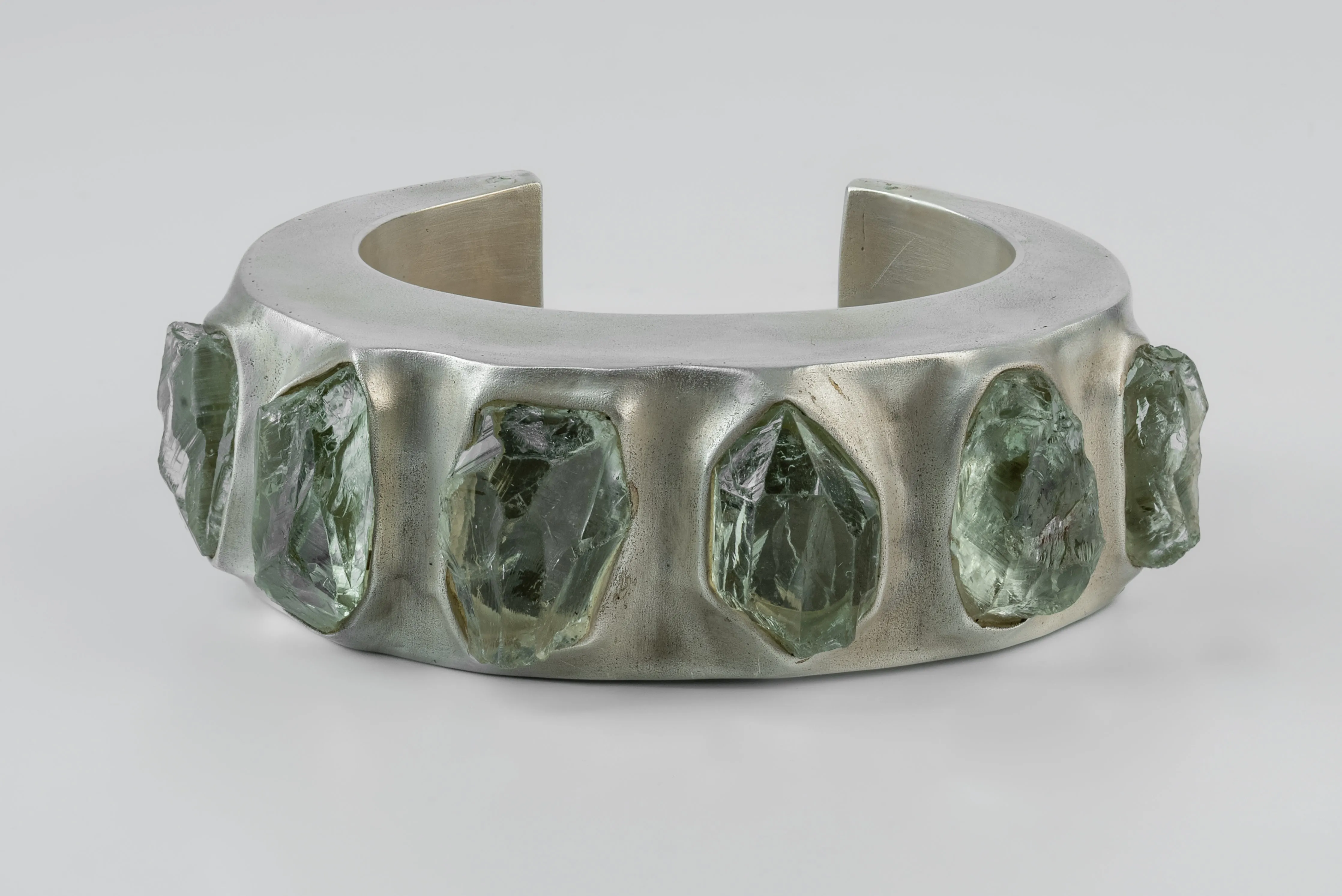 Crescent Bracelet (Terrestrial Surfaced, Green Amethyst, 30mm, AS+MA+GAM) sold by Parts of Four product image thumbnail 3