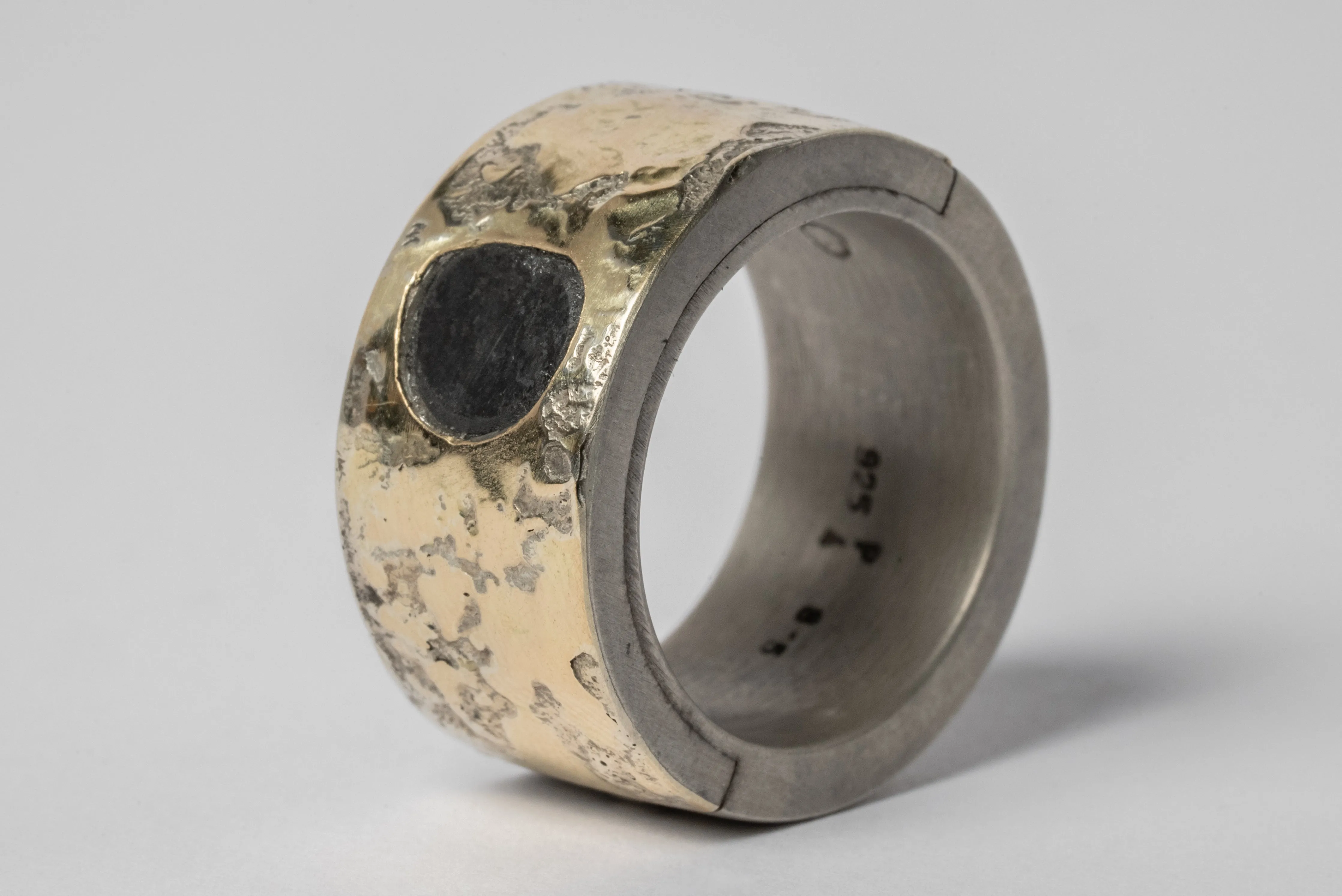 Sistema Ring (Fuse, 0.4 CT, Polished Black Diamond Slab, 12mm, DA18K+PBLKDIA) sold by Parts of Four product image thumbnail 3