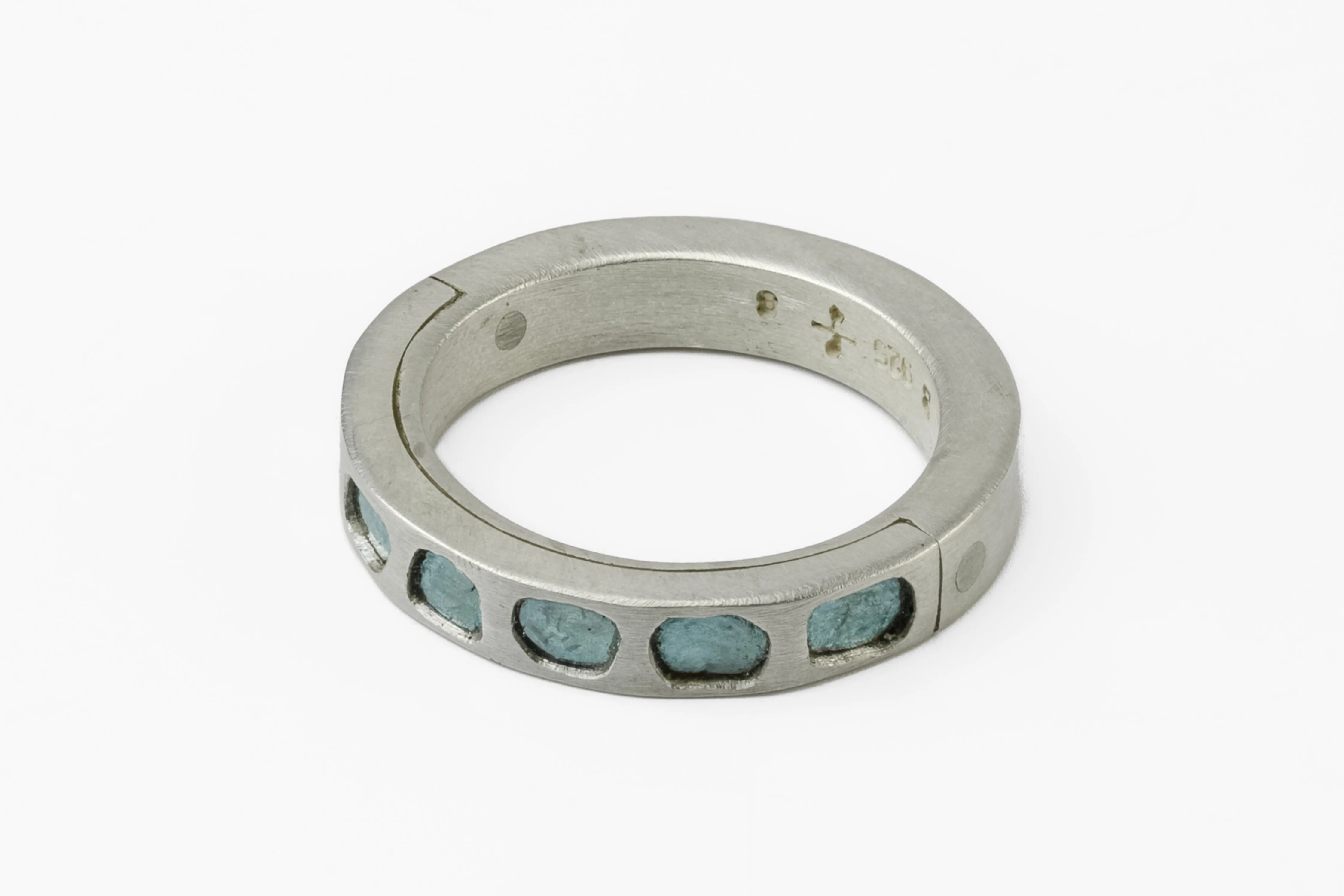 Sistema Ring (Mega Pavé, Blue Diamond Slabs, 4mm, DA+BDIA) sold by Parts of Four product image thumbnail 3