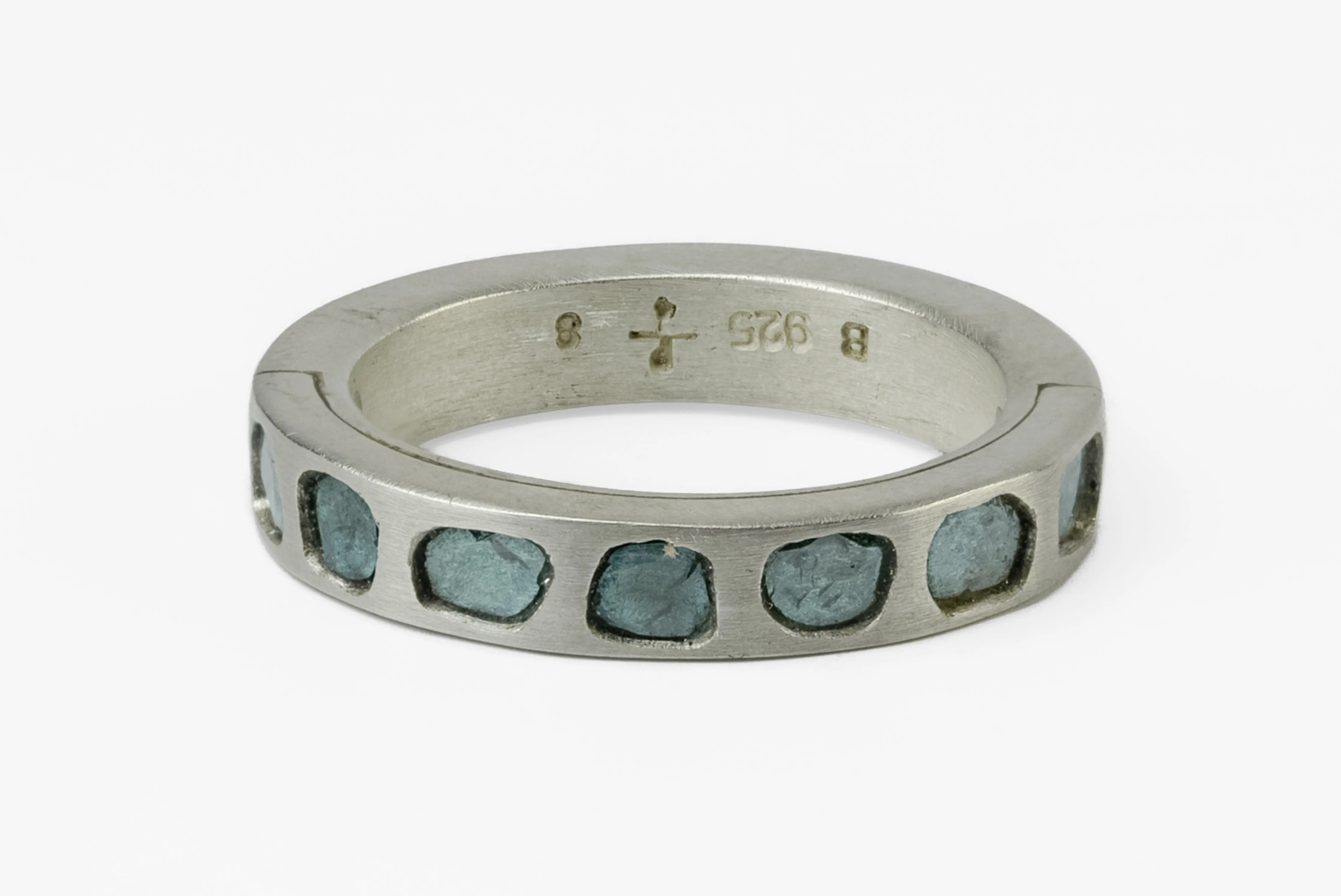 Sistema Ring (Mega Pavé, Blue Diamond Slabs, 4mm, DA+BDIA) sold by Parts of Four