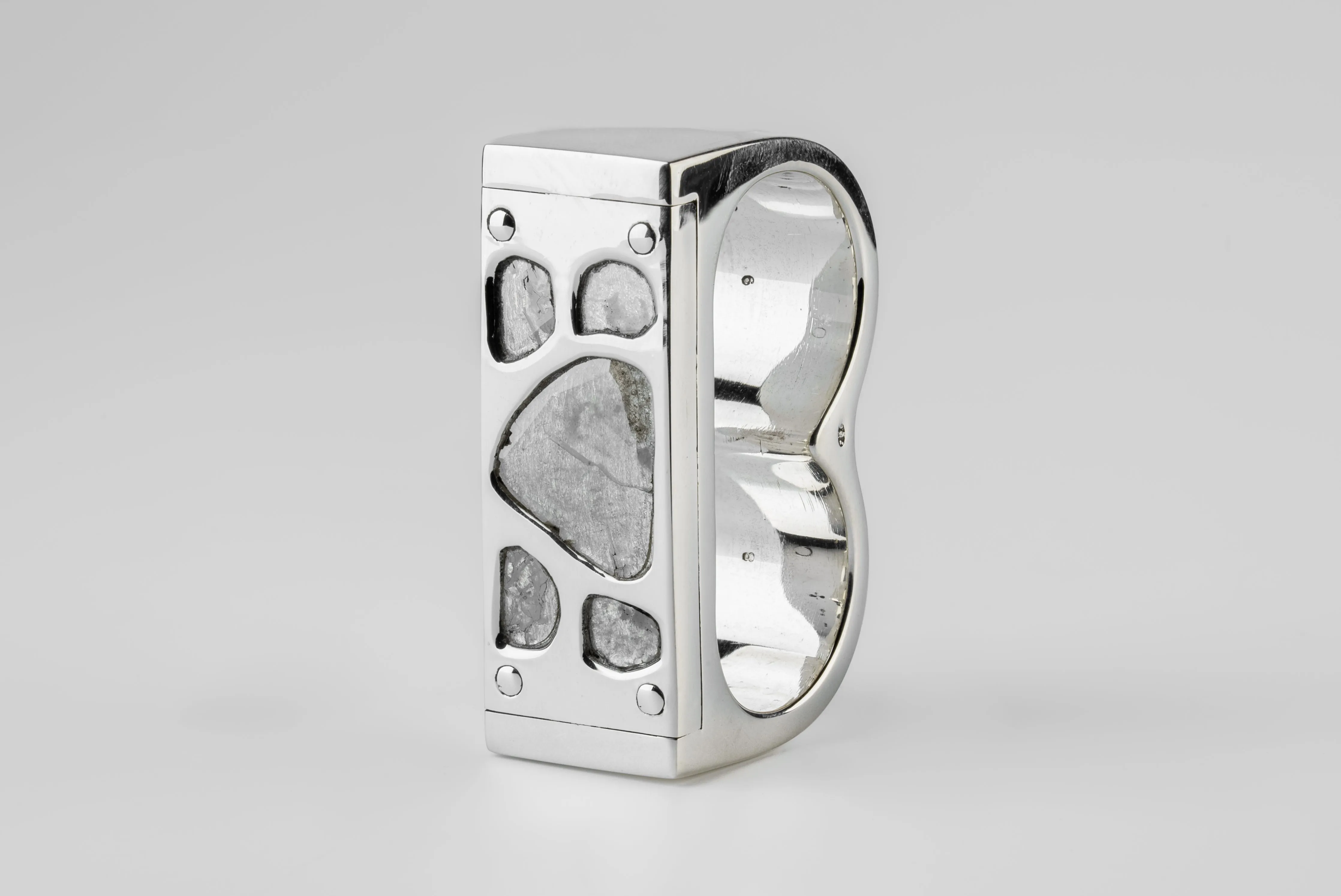 Plate Ring Double (5.0 CT, 5 Diamond Slabs, 17mm, PA+DIA) sold by Parts of Four product image thumbnail 4