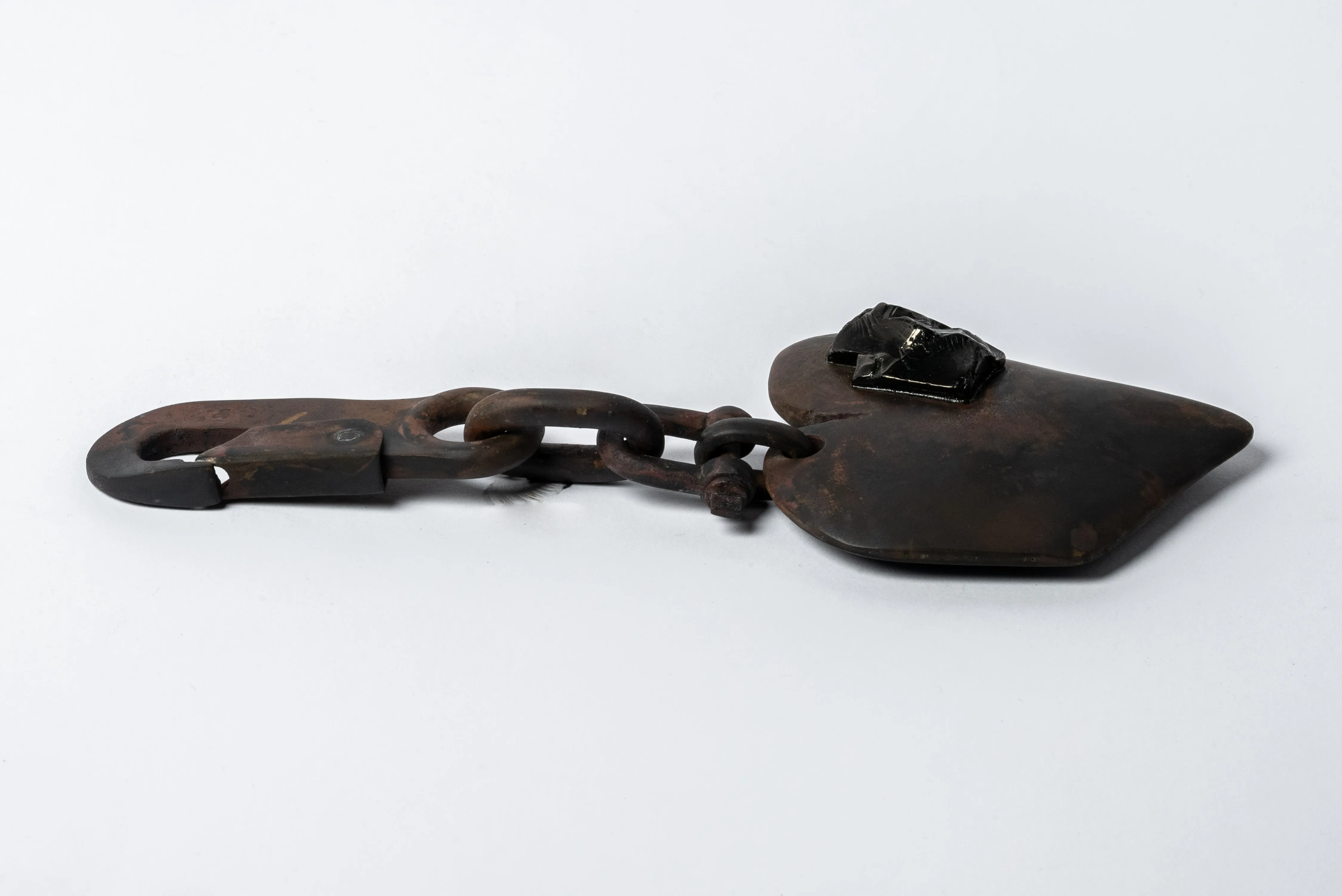 Jazz's Solid Heart Charm (Big, Noble Shungite, DR+NS) sold by Parts of Four product image thumbnail 4