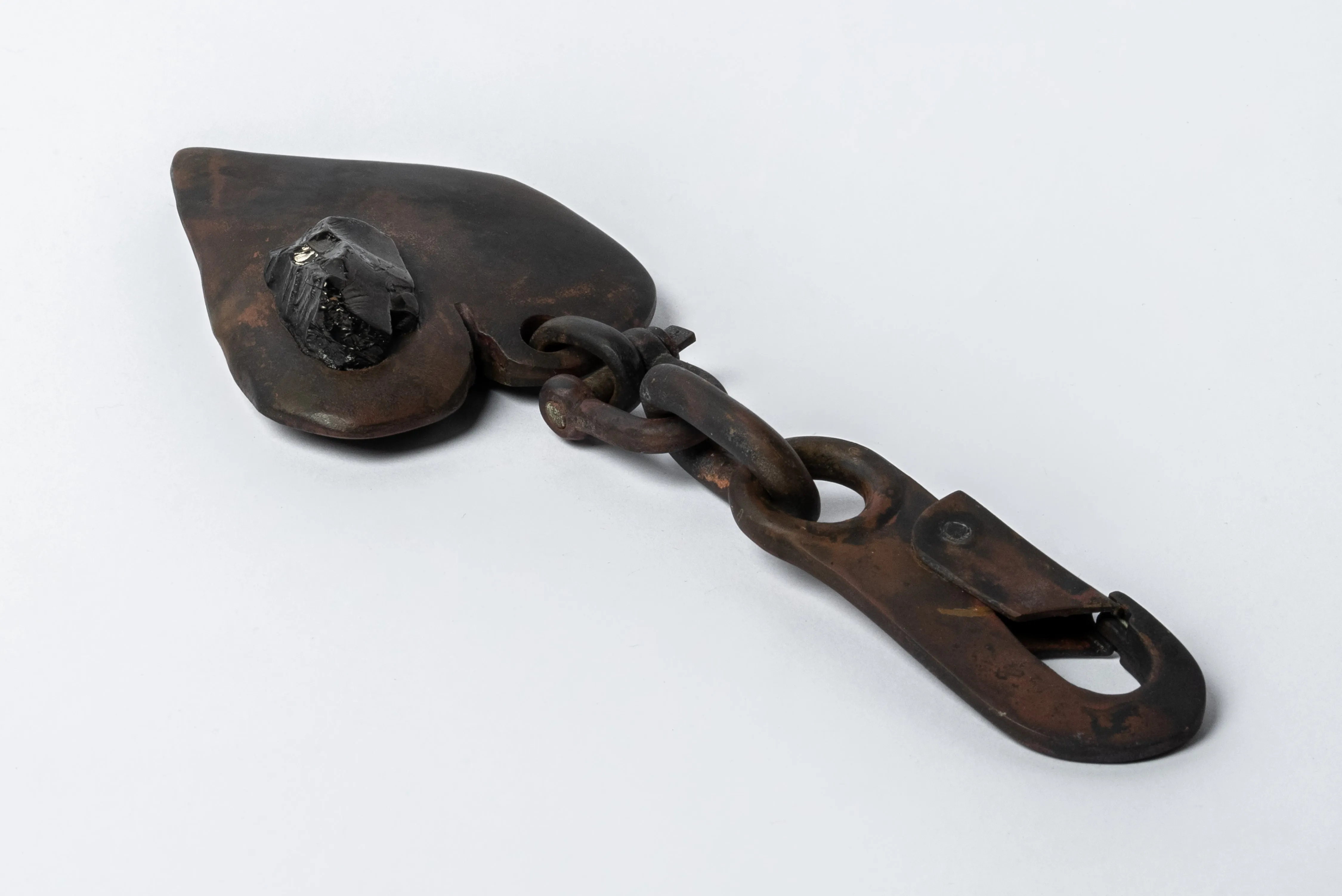 Jazz's Solid Heart Charm (Big, Noble Shungite, DR+NS) sold by Parts of Four product image thumbnail 3