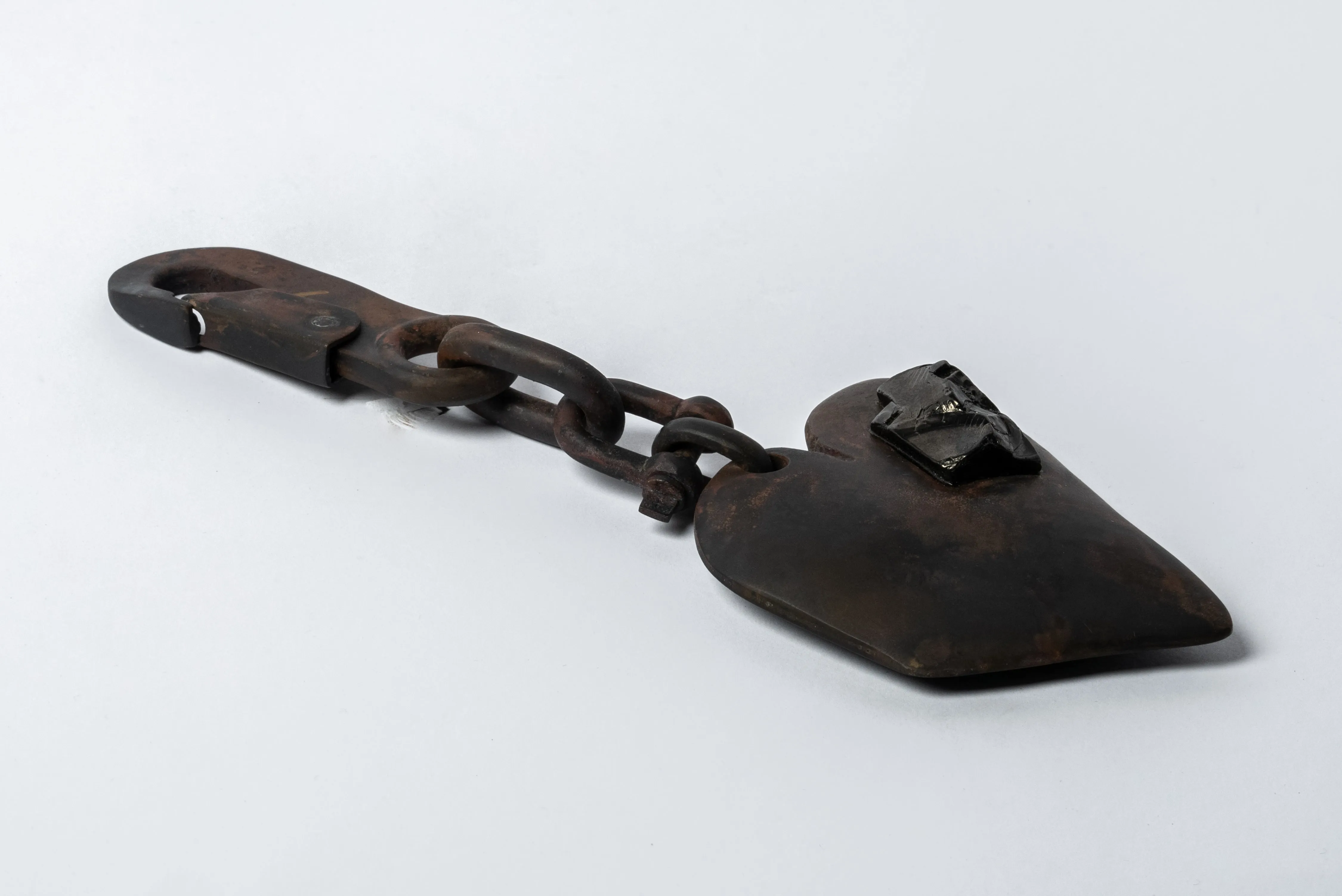 Jazz's Solid Heart Charm (Big, Noble Shungite, DR+NS) sold by Parts of Four