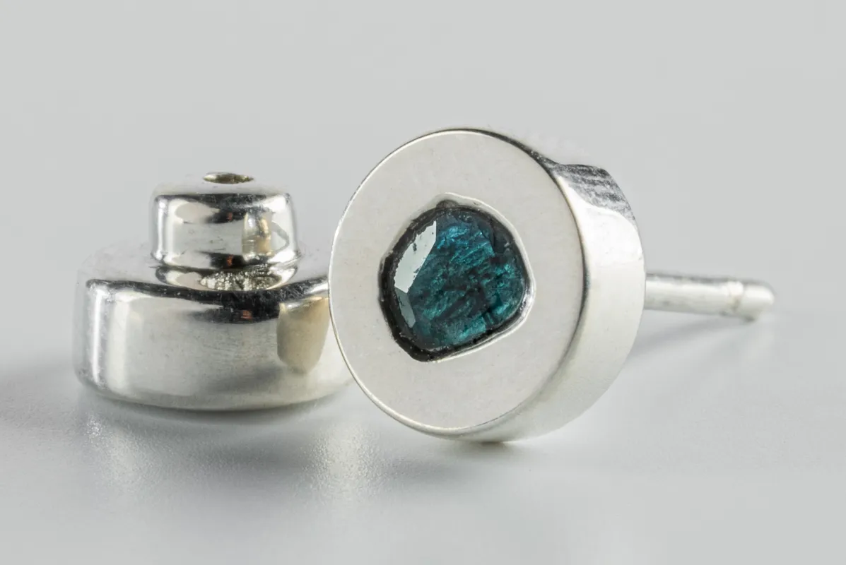 Tiny Stud Earring (0.1 CT, Blue Diamond Slab, PA+BDIA) sold by Parts of Four