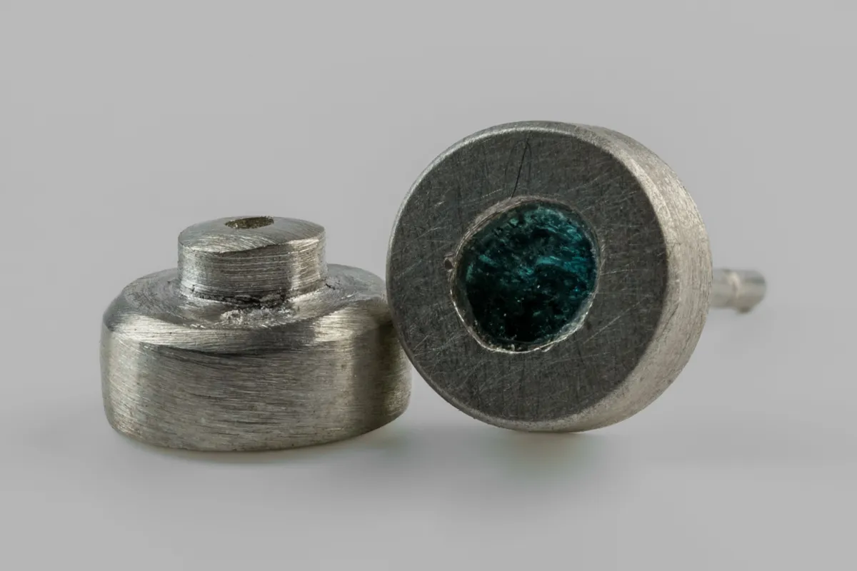 Tiny Stud Earring (0.1 CT, Blue Diamond Slab, MA+BDIA) sold by Parts of Four