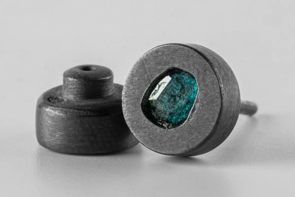 Tiny Stud Earring (0.1 CT, Blue Diamond Slab, KA+BDIA) sold by Parts of Four