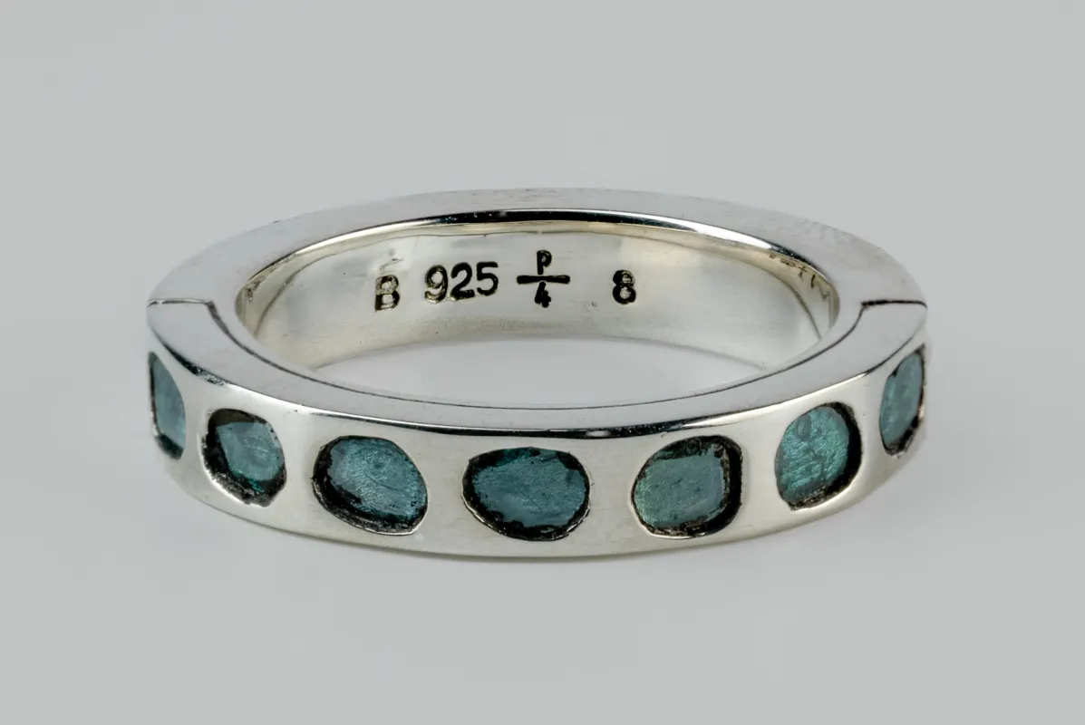 Sistema Ring (Mega Pavé, Blue Diamond Slabs, 4mm, PA+BDIA) sold by Parts of Four