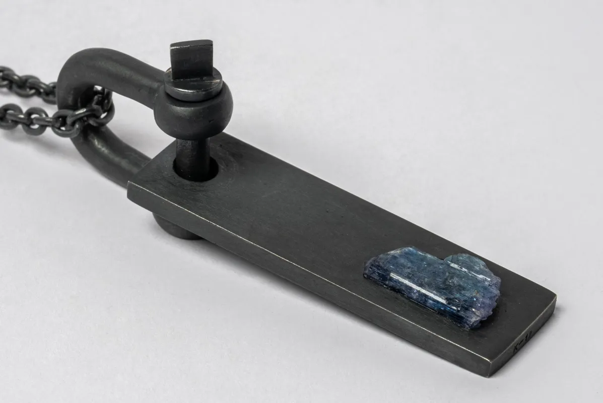 Plate Necklace (U-Bolt Var., Adaptation, Tanzanite, KA+TAN) sold by Parts of Four