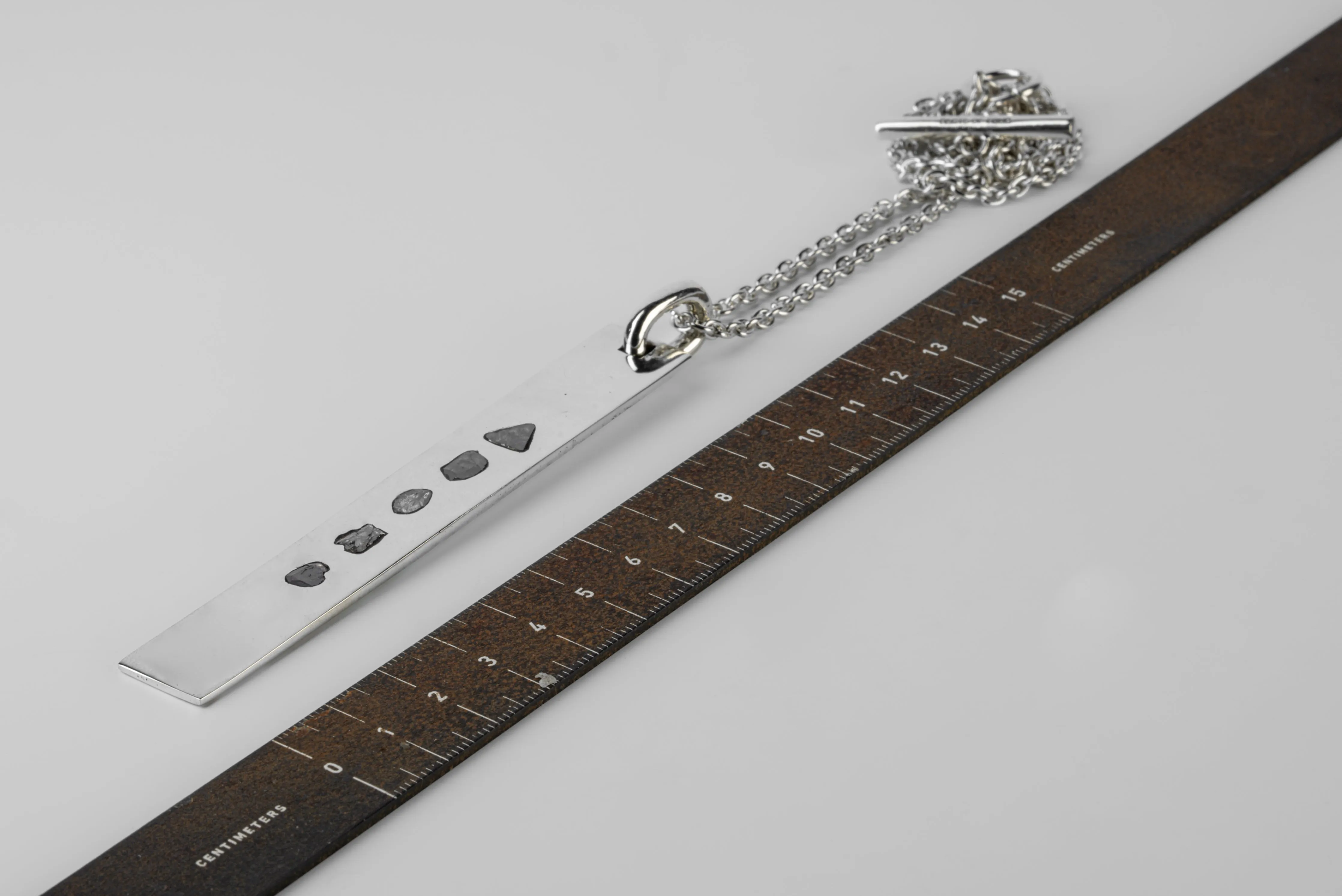 Plate Necklace (1.8 CT, 5 Diamond Slabs, PA+DIA) sold by Parts of Four product image thumbnail 5