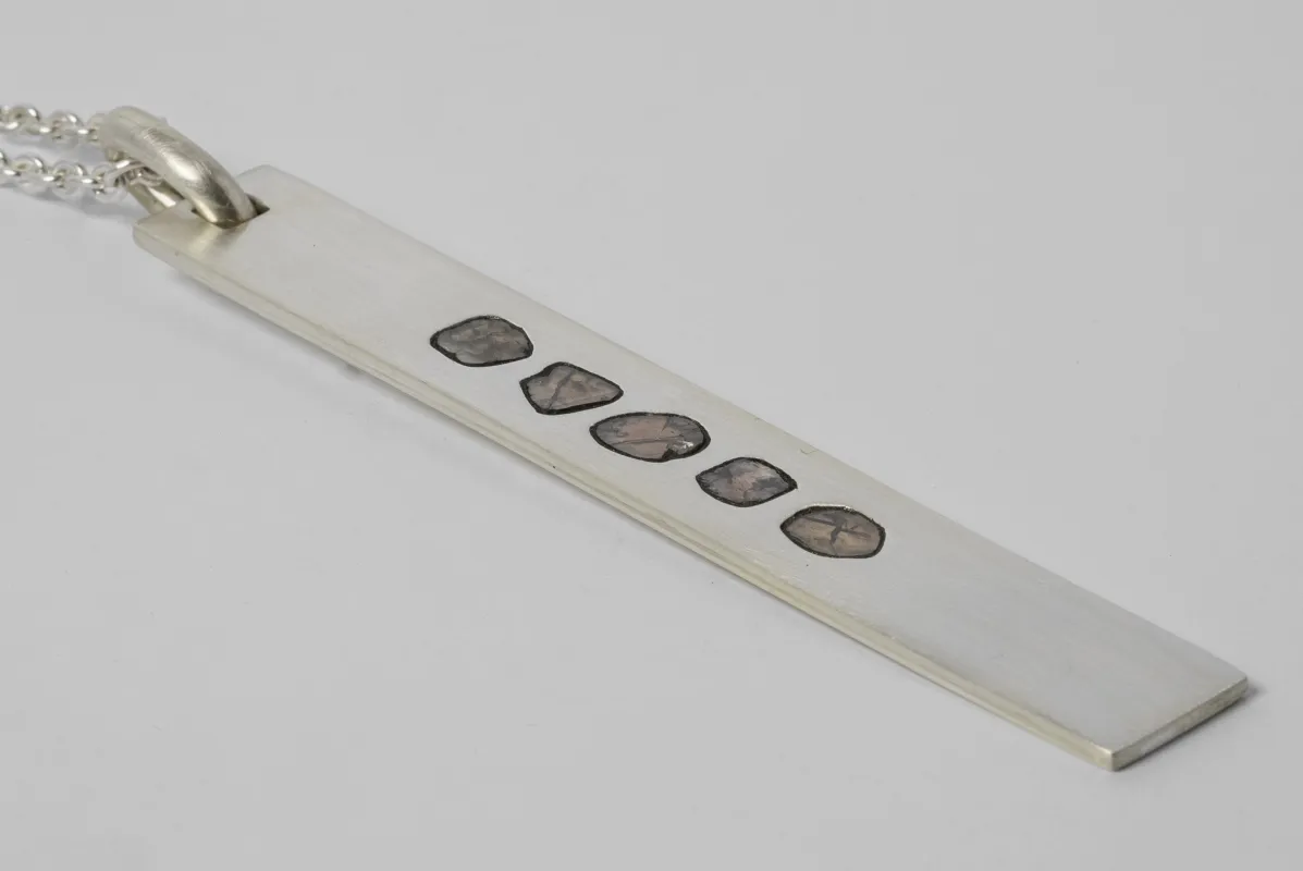 Plate Necklace (1.8 CT, 5 Diamond Slabs, MA+DIA) sold by Parts of Four