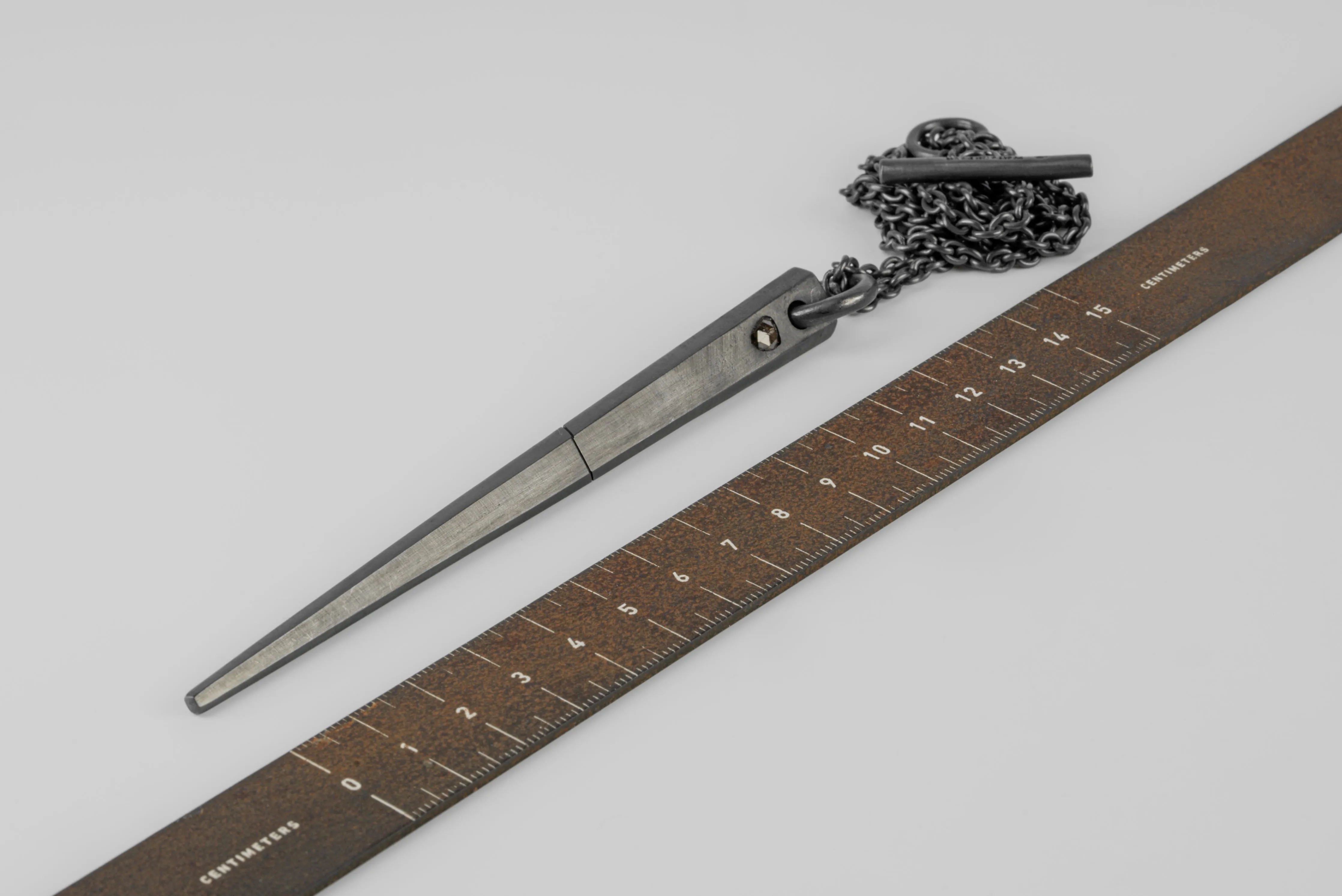 Big Spike Necklace (0.4 CT, Chunky Diamond Slab, KA+DIA) sold by Parts of Four product image thumbnail 4