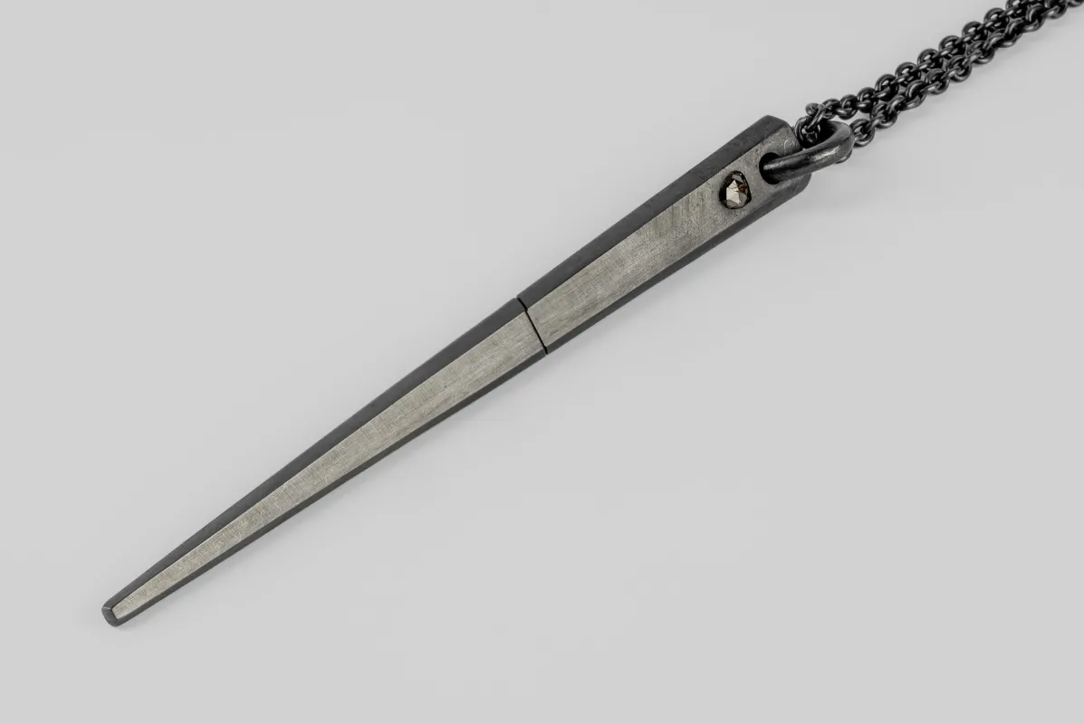 Big Spike Necklace (0.4 CT, Chunky Diamond Slab, KA+DIA) sold by Parts of Four