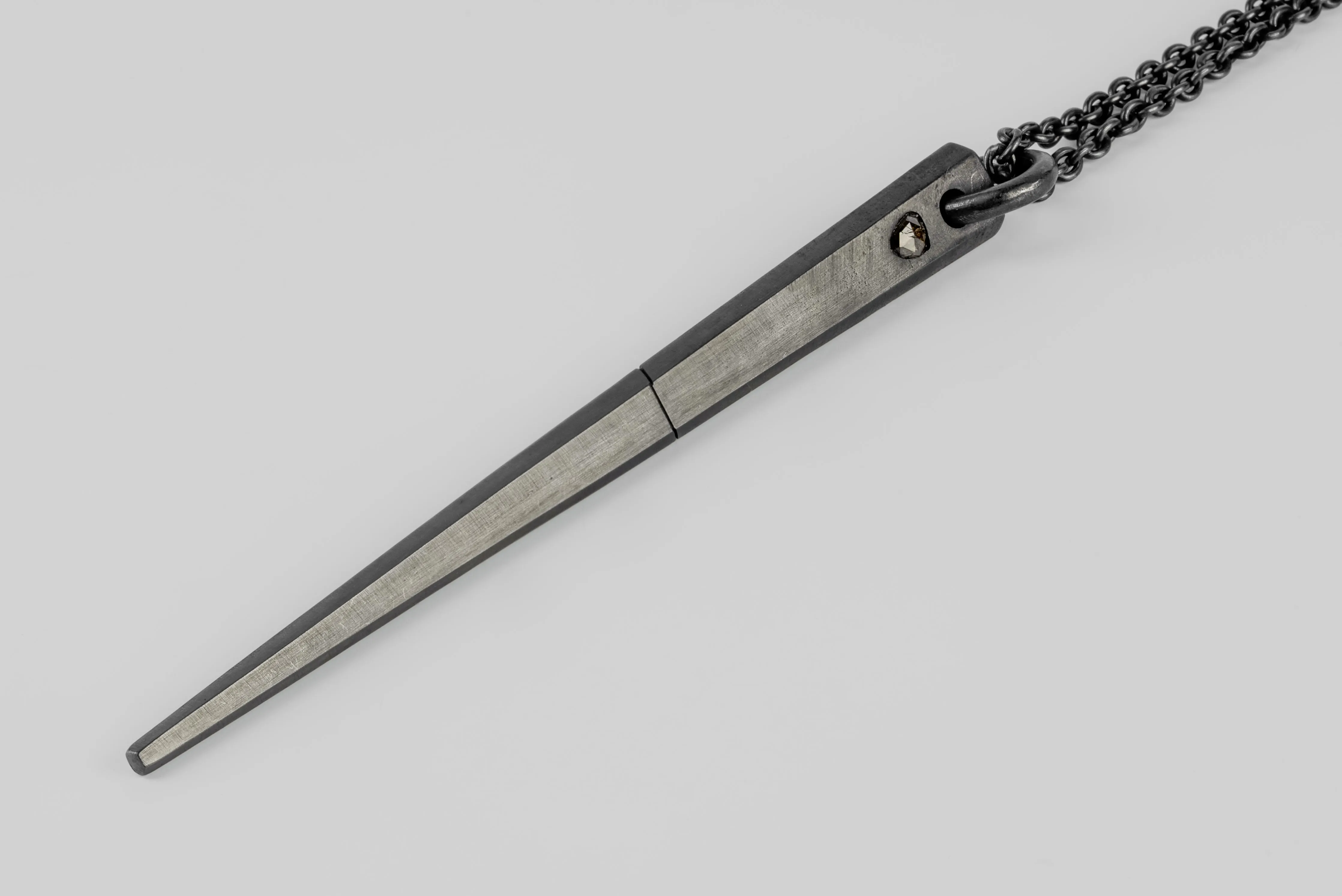 Big Spike Necklace (0.4 CT, Chunky Diamond Slab, KA+DIA) sold by Parts of Four