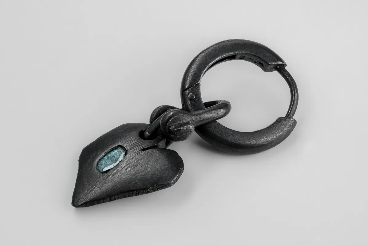 Jazz's Solid Heart Earring (Extra Small, 0.1 CT, Blue Diamond Slabs, KA+BDIA) sold by Parts of Four