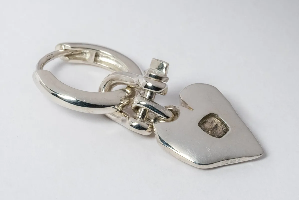 Jazz's Solid Heart Earring (Extra Small, 0.2 CT, Tiny Faceted Diamond Slab, PA+FCDIA) sold by Parts of Four