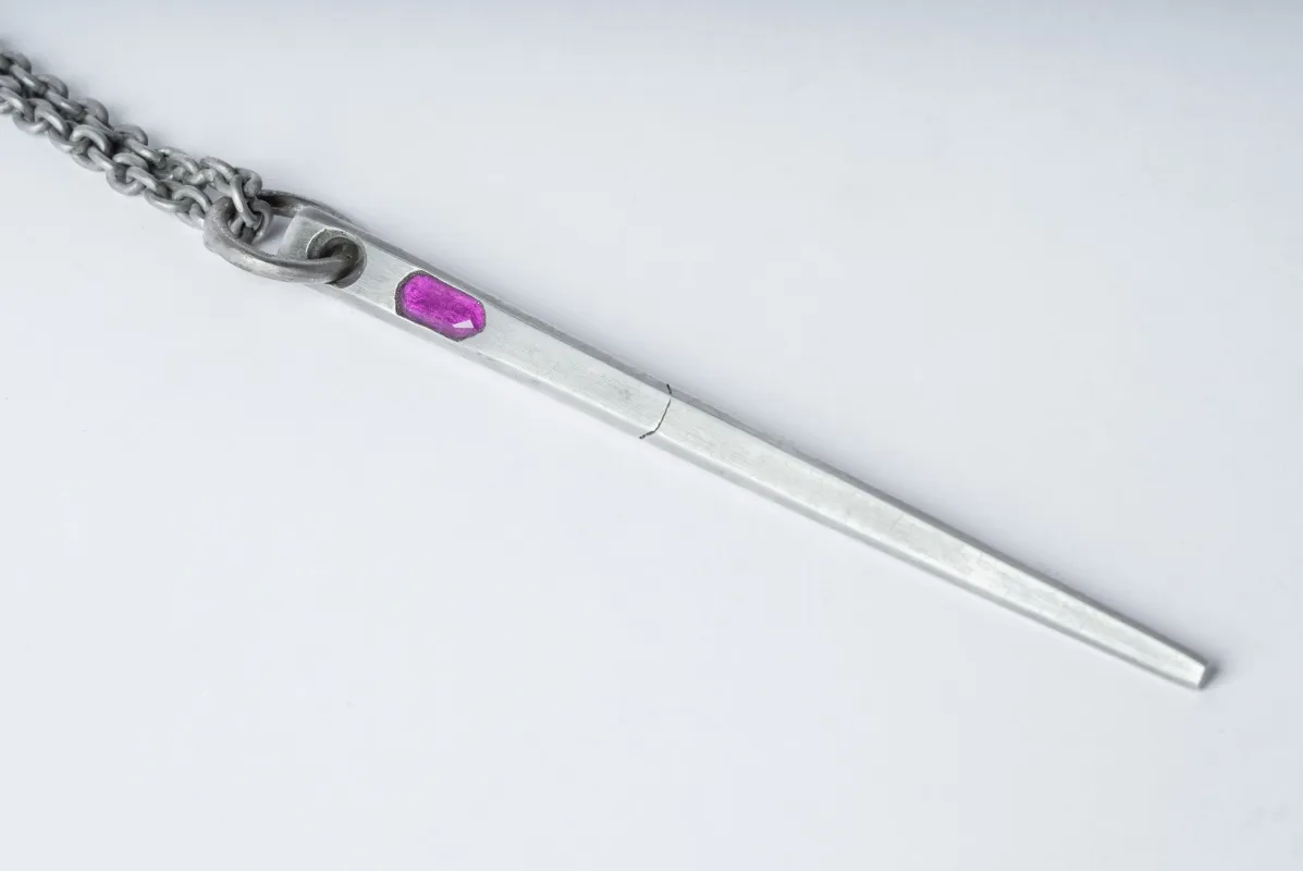 Spike Necklace (0.5 CT, Single Ruby Slice, DA+RUB) sold by Parts of Four