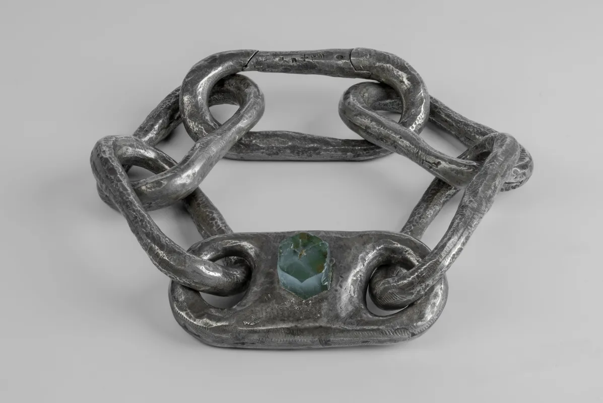 Roman Large Link Bracelet w/ Large Closed Link (Aquamarine, DA+AQU) sold by Parts of Four