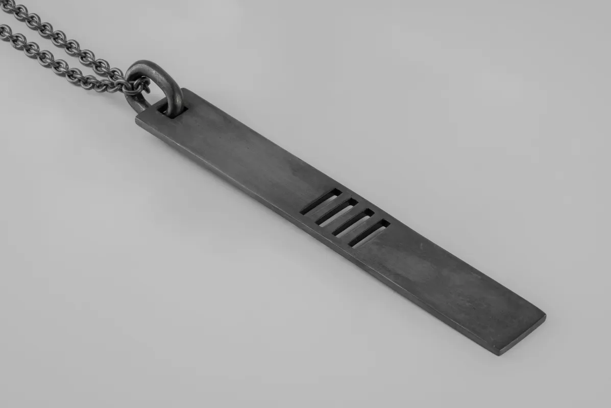 Plate Necklace (4-Bar Punchout, KA) sold by Parts of Four