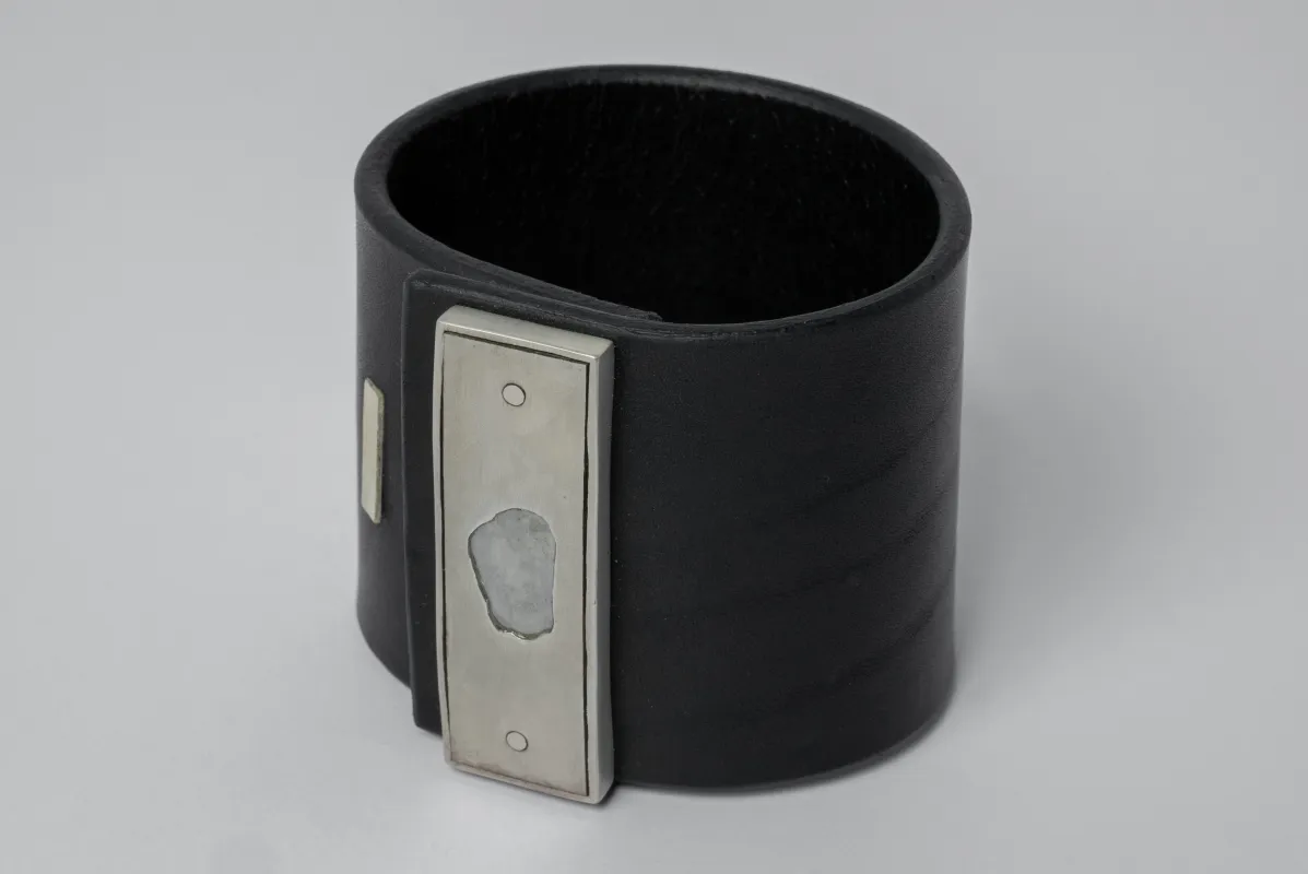 Leather Strap Bracelet (Sistema Bar, 1.2 CT, Diamond Slab, 60mm, BLK+DA+DIA) sold by Parts of Four