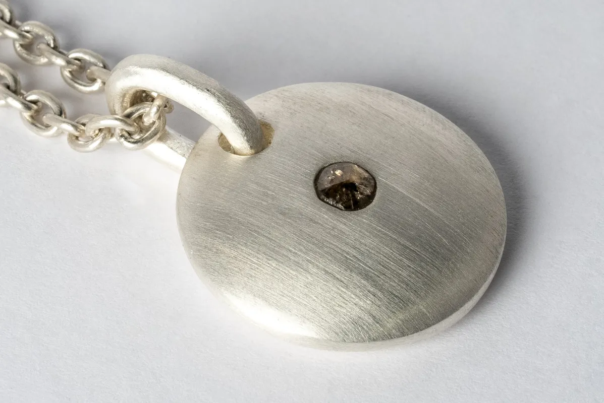 Disk Necklace (0.2 CT, Tiny Faceted Diamond Slab, 25mm, MA+FCDIA) sold by Parts of Four