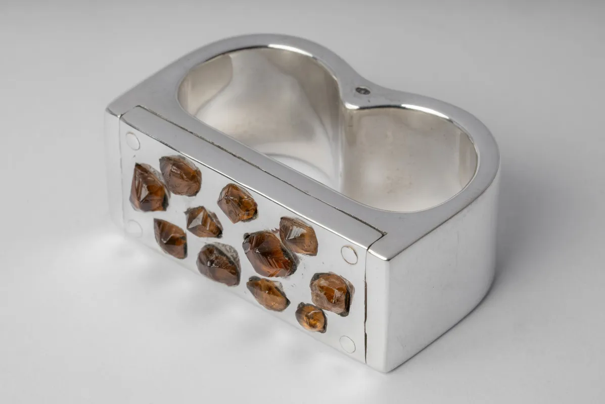 Plate Ring Double (Tanzanian Garnet, Rough Set, 17mm, PA+TAG) sold by Parts of Four