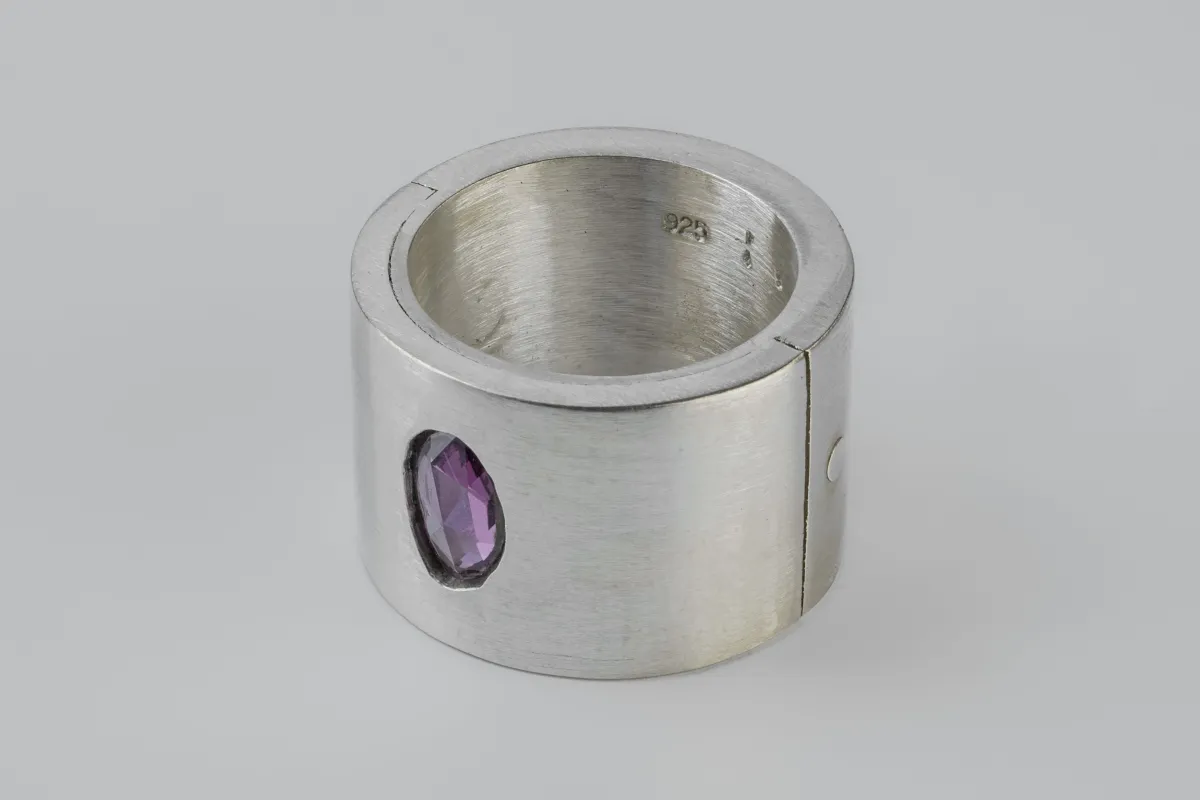 Sistema Ring (1.0 CT, Purple Sapphire Faceted Slab, 17mm, MA+PRSAF) sold by Parts of Four