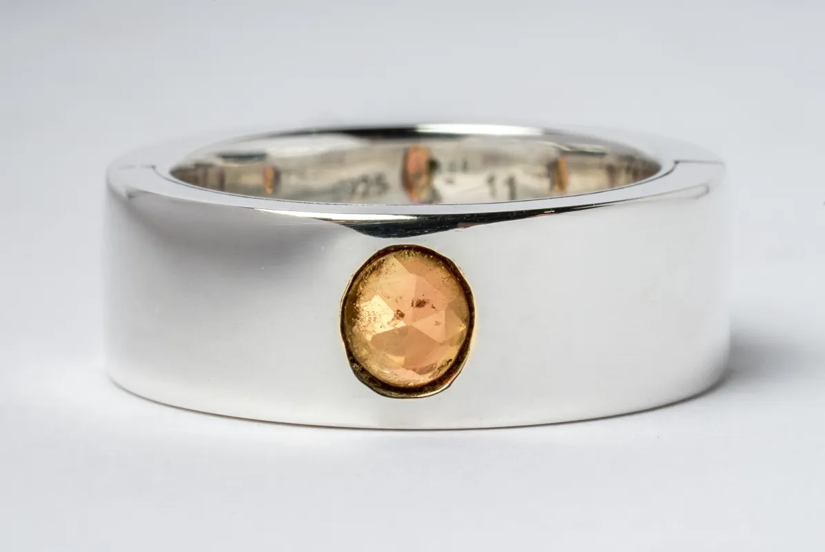 Sistema Ring (0.8 CT, Orange Sapphire Faceted Slab, 9mm, PA+OSAF) sold by Parts of Four