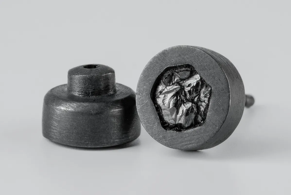 Tiny Stud Earring (0.1 CT, Black Diamond Fragment, KA+KFRDIA) sold by Parts of Four