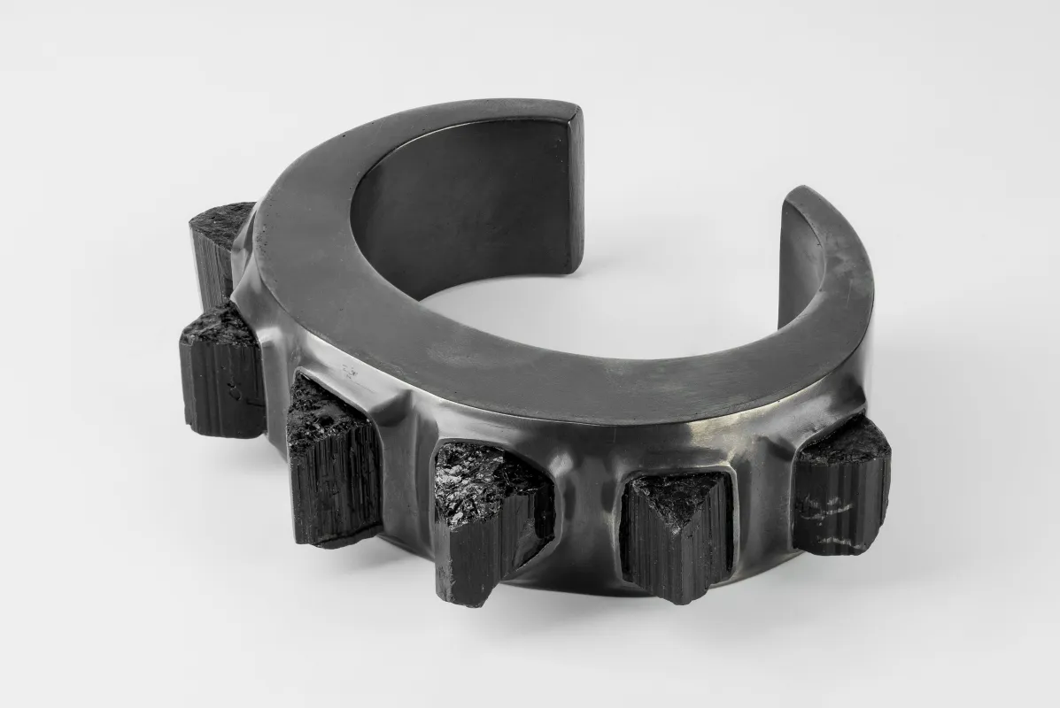 Crescent Bracelet (Terrestrial Surfaced, Schorl, 30mm, KAS+KA+SCHR) sold by Parts of Four