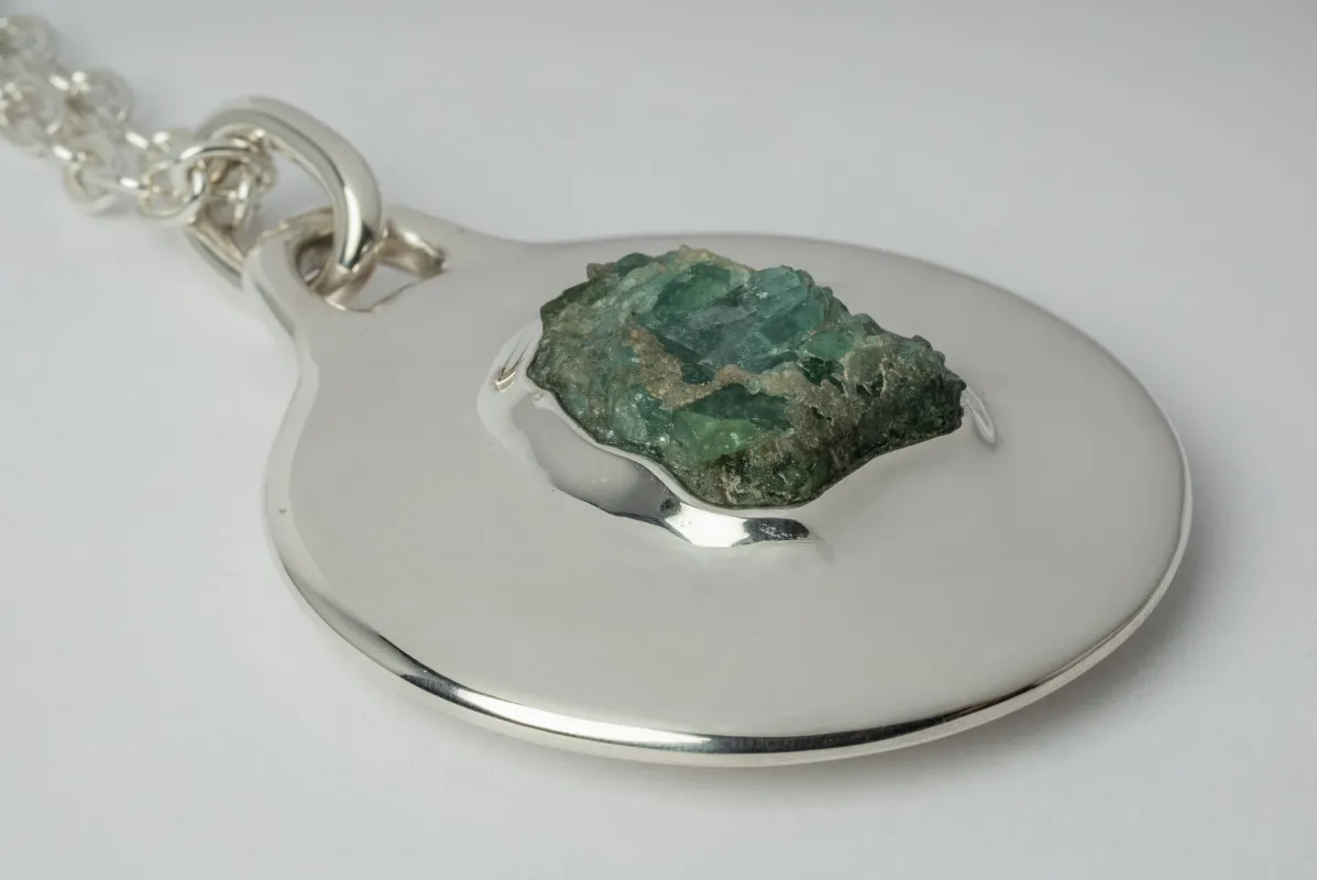 Morphed Disk Necklace (60mm, Verdelite, PA+VER) sold by Parts of Four