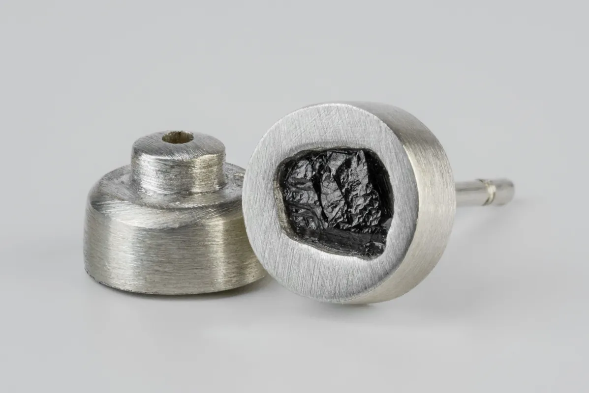 Tiny Stud Earring (0.1 CT, Black Diamond Fragment, MA+KFRDIA) sold by Parts of Four