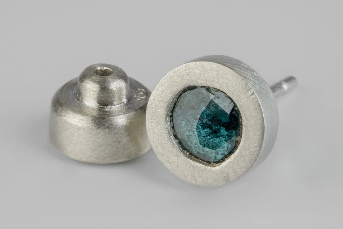 Stud Earring (0.2 CT, Blue Diamond Slabs, MA+BDIA) sold by Parts of Four
