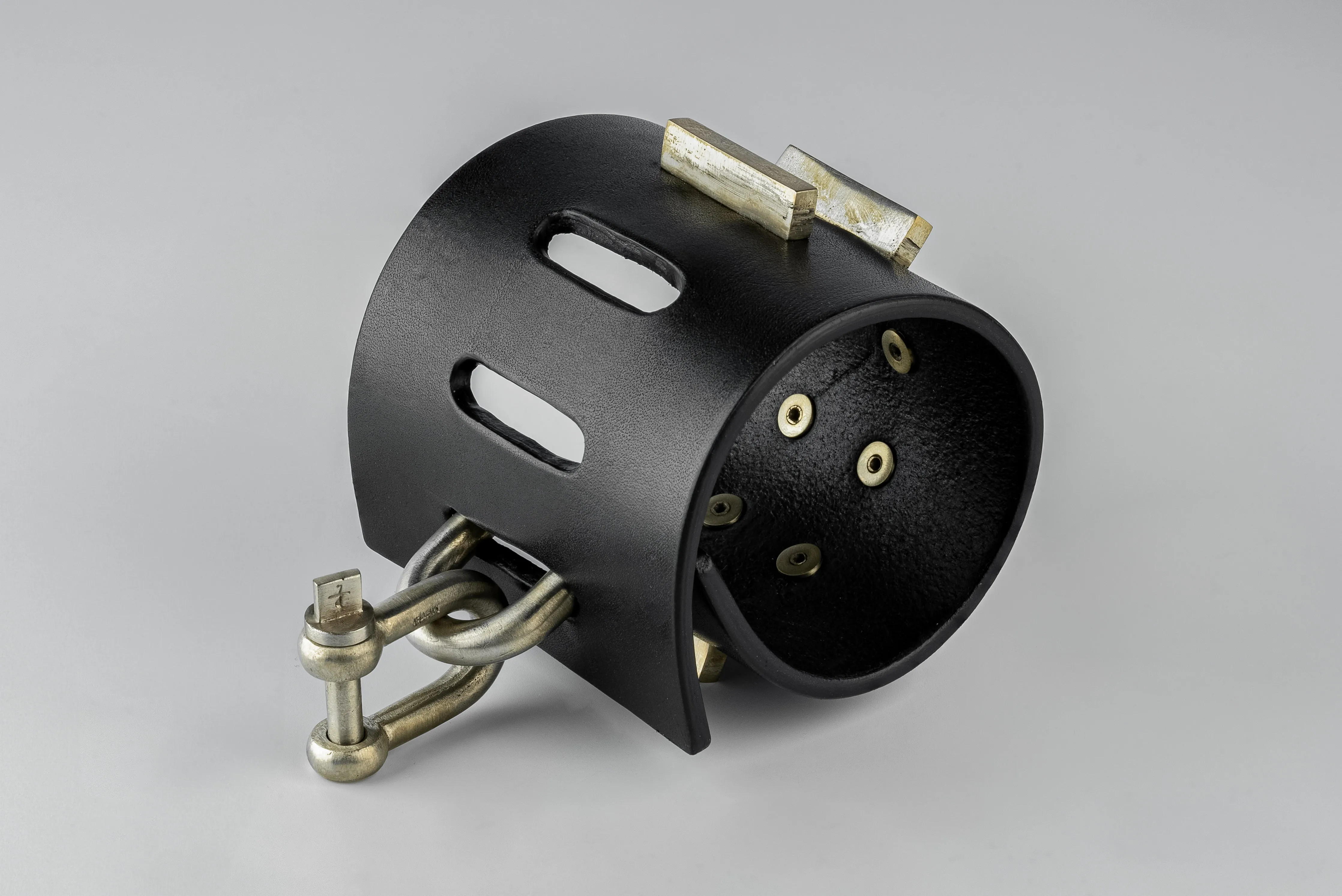 Restraint Charm Bracelet (Staple Stud Variant, 70mm, BLK+Z) sold by Parts of Four product image thumbnail 2