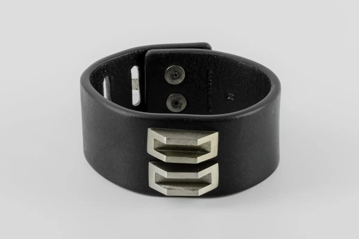 Restraint Charm Bracelet (Inverted Pyramid Studs, 30mm, BLK+Z) sold by Parts of Four