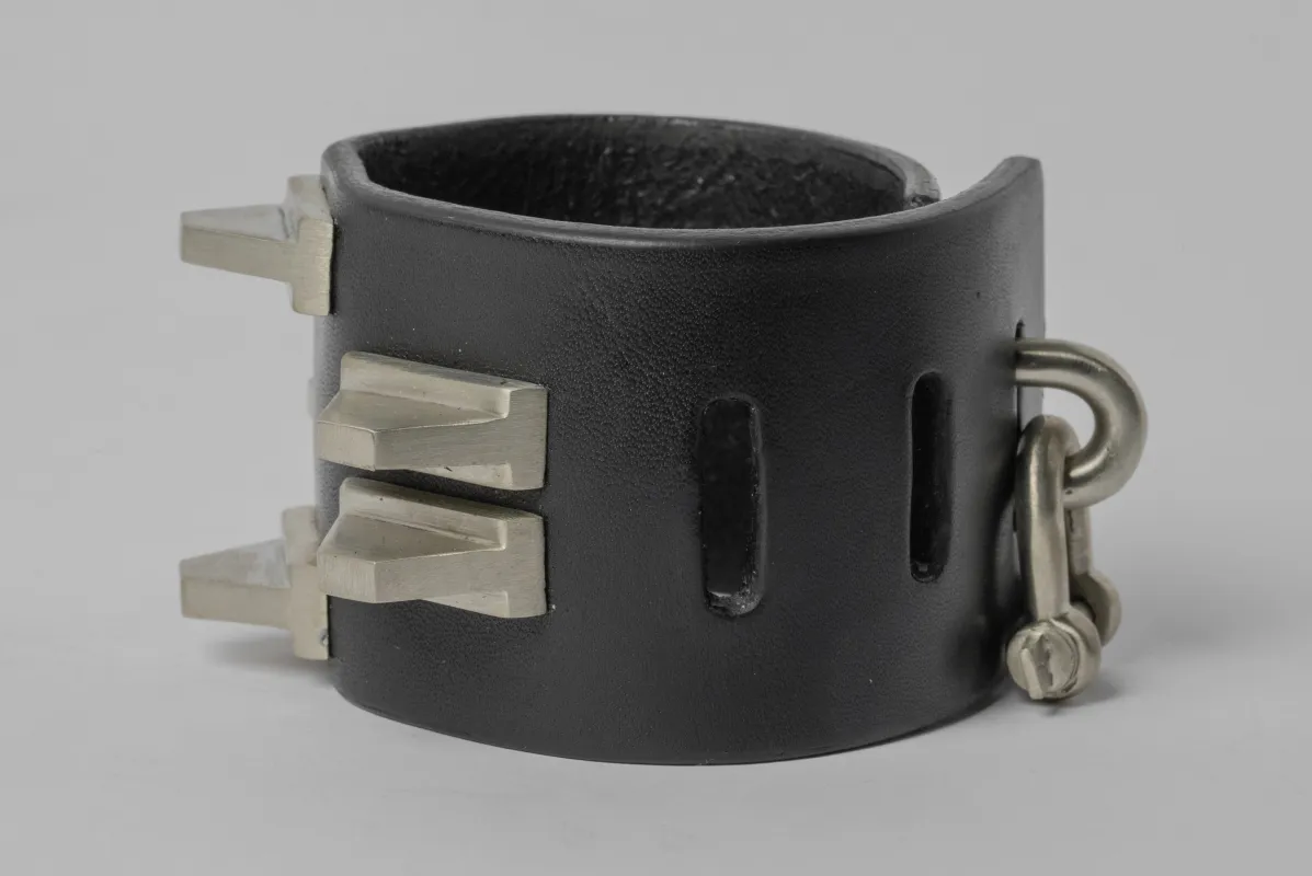 Restraint Charm Bracelet (Pyramid Studs, 50mm, BLK+Z) sold by Parts of Four