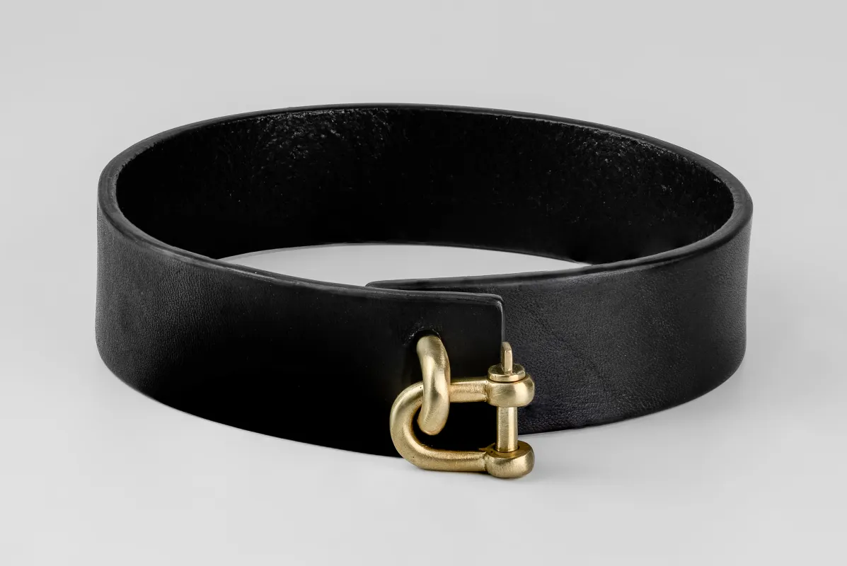 Leather Charm Choker (30mm, MR+BLK) sold by Parts of Four