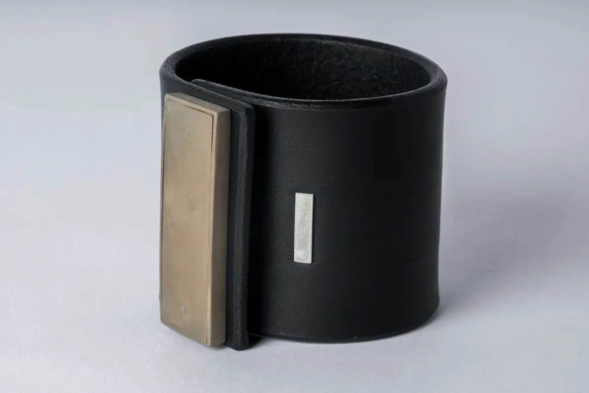 Leather Strap Bracelet (Sistema Bar, 60mm, BLK+UAS) sold by Parts of Four