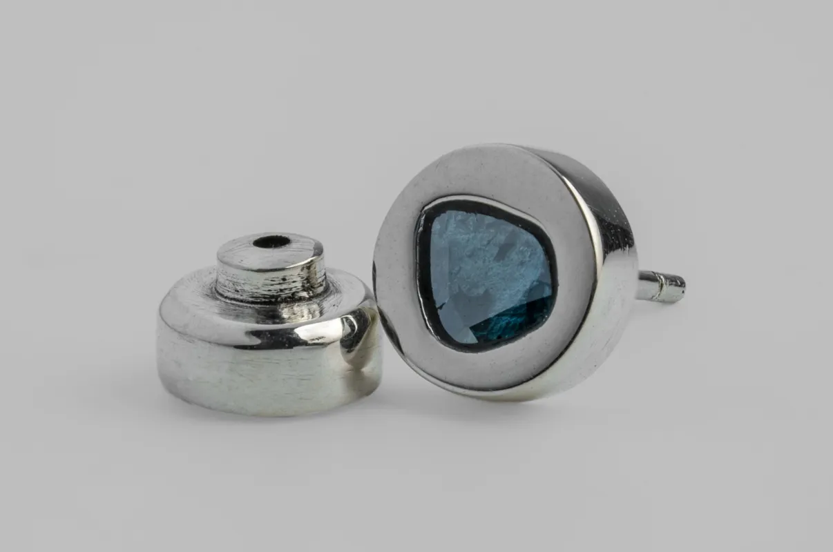 Stud Earring (0.2 CT, Blue Diamond Slab, PA+BDIA) sold by Parts of Four