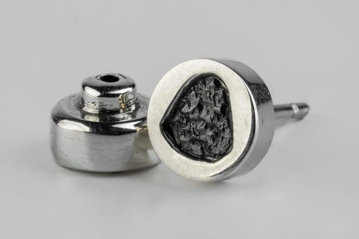 Tiny Stud Earring (0.1 CT, Black Diamond Fragment, PA+KFRDIA) sold by Parts of Four