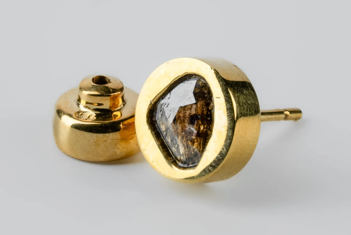 Stud Earring (0.4 CT, Diamond Slab, YGA+DIA) sold by Parts of Four