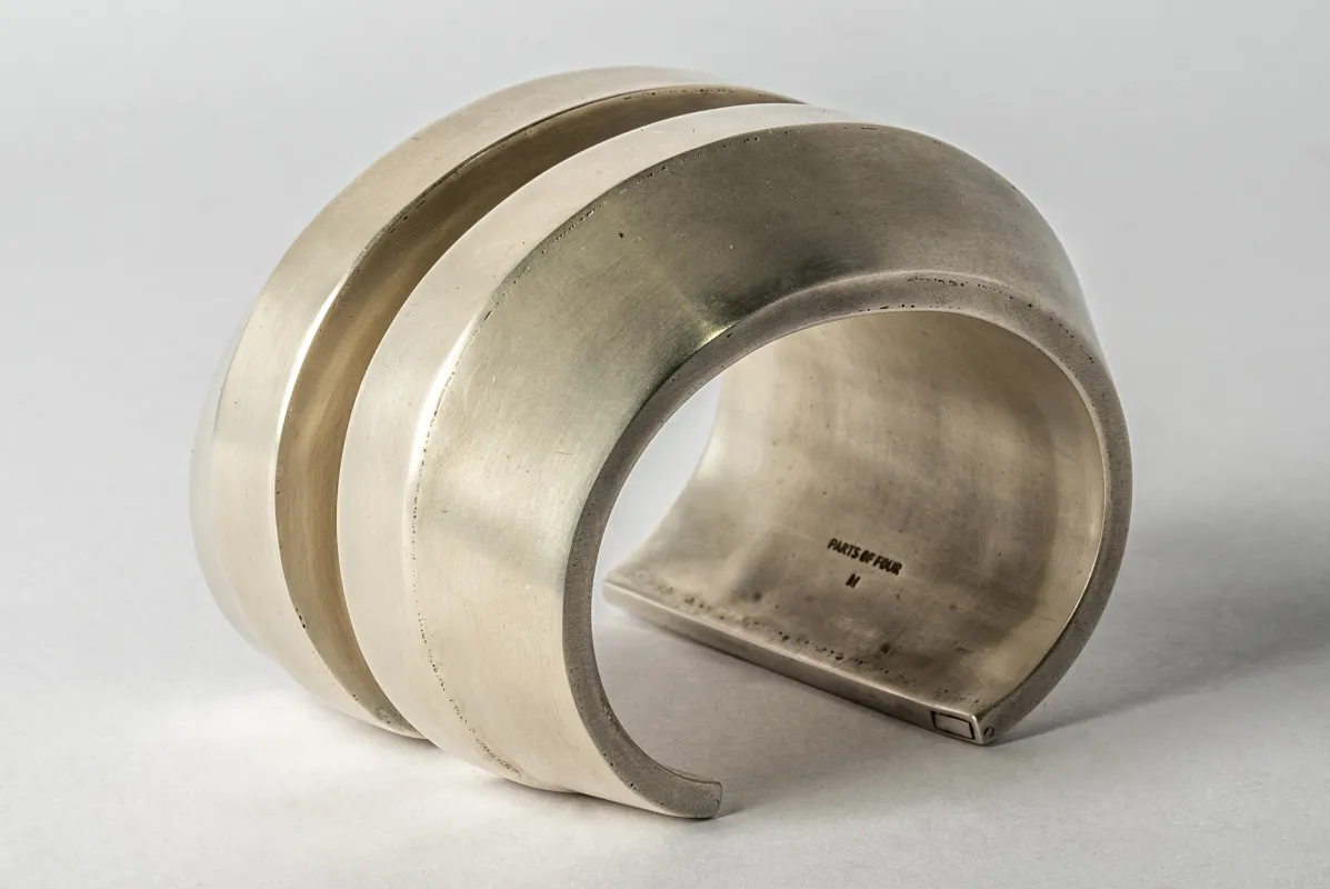 Crescent Channel Bracelet (Wedge Var., 60mm, AS) sold by Parts of Four