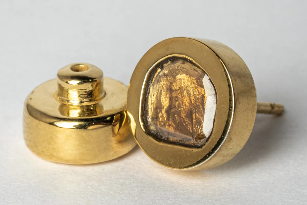 Stud Earring (0.6 CT, Diamond Slab, YGA+DIA) sold by Parts of Four