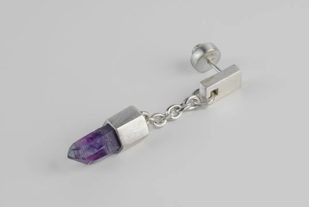 Talisman Dangle Earring (Amethyst, MA+AME) sold by Parts of Four