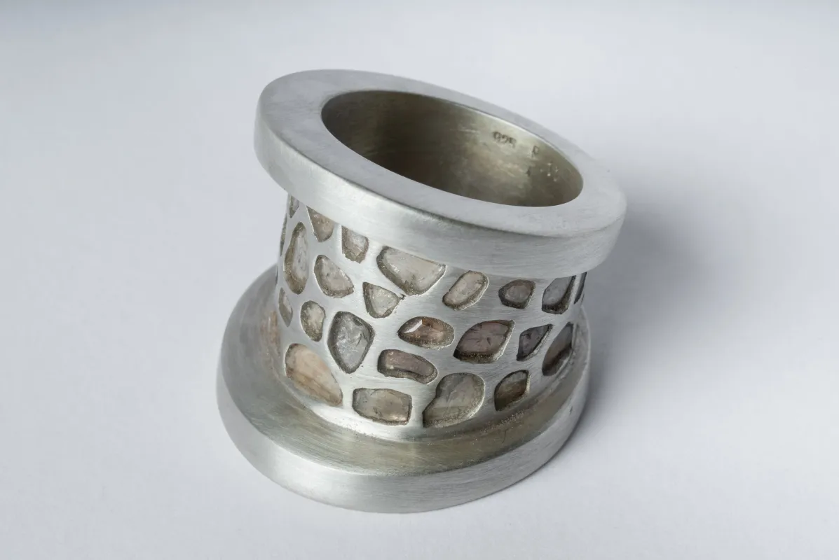 Chasm Ring v2 (Hyper Wide, Mega Pavé, MA+DIA) sold by Parts of Four